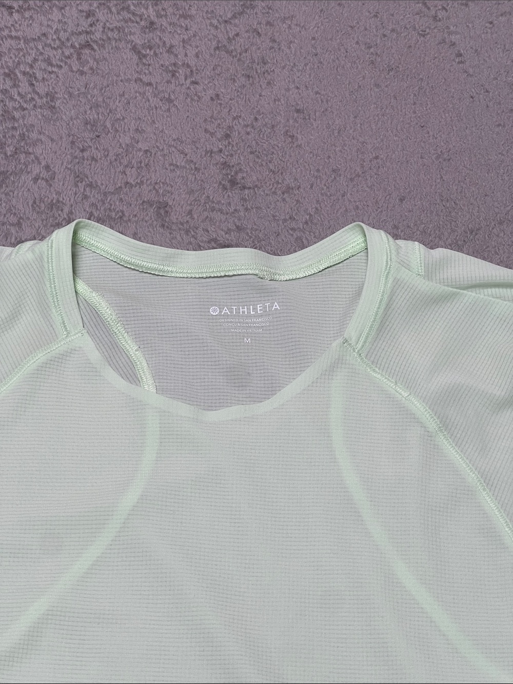 Athleta Yoga Pale Mint Short Sleeve Athletic Tee - Picture 2 of 5